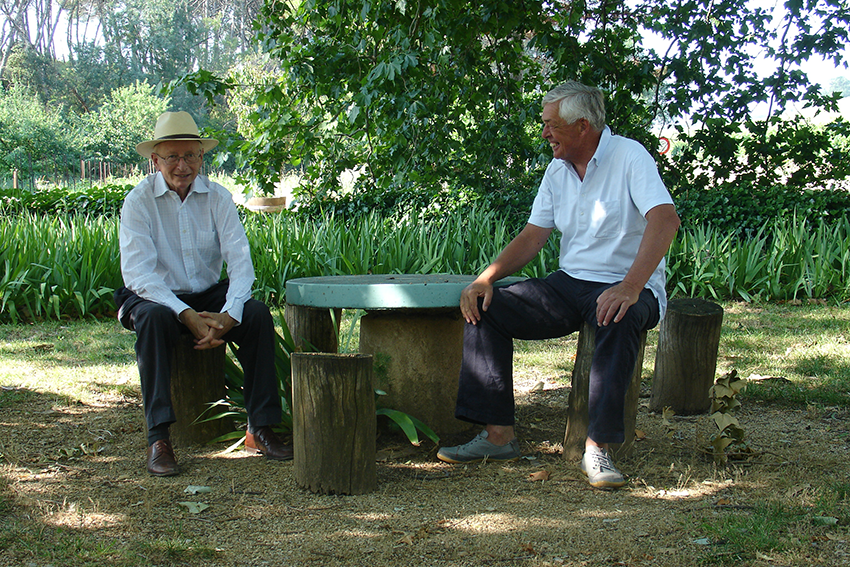 Zwei erfahrene Weinexperten und eine tolle Idee: Bruno Gottardi und Hans Walraven, früherer Besitzer der Domaine de la Jasse.