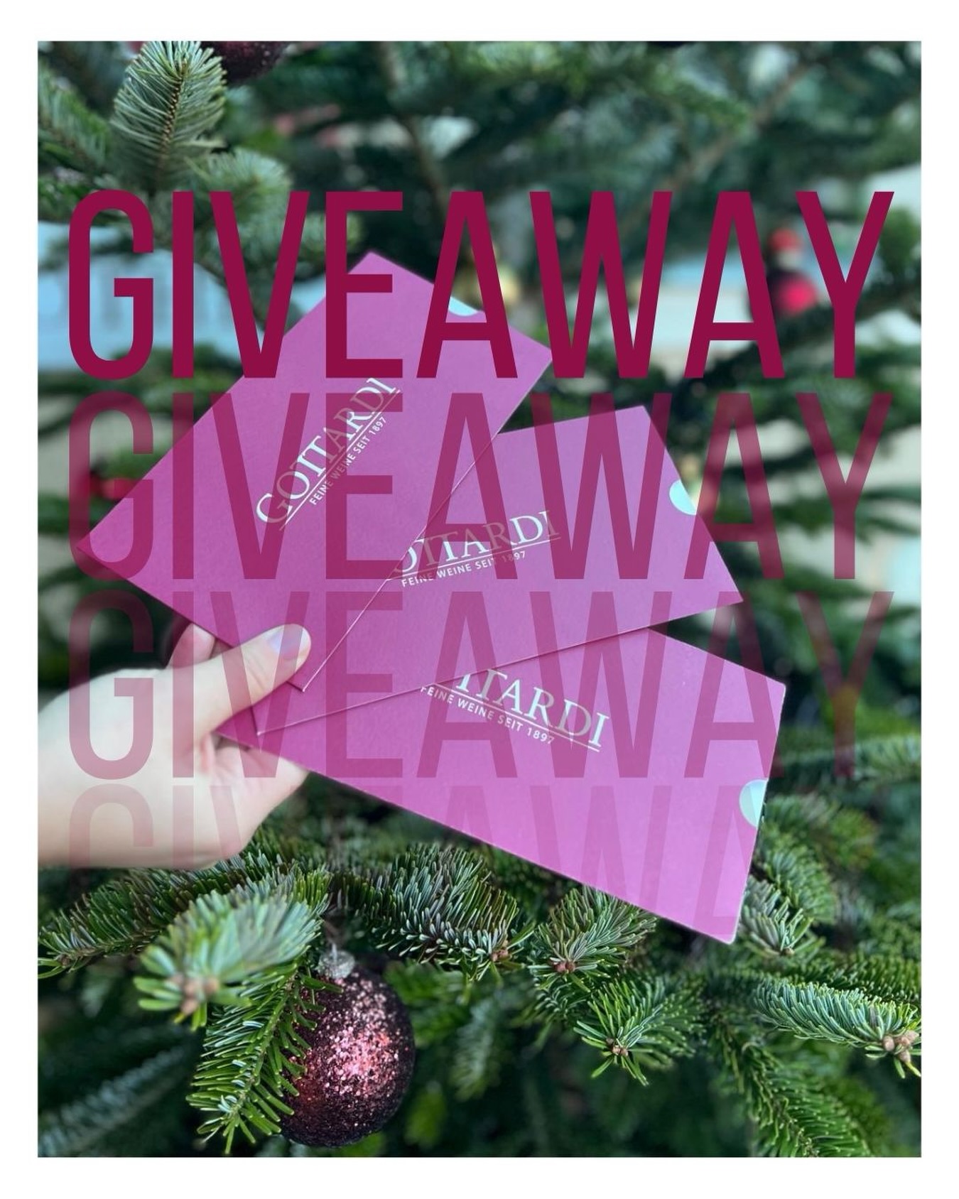 🎉Wir verlosen 3×30 € Gutscheine für unsere Vinothek in Innsbruck – perfekt für euren Silvesterwein oder den ersten Genussmoment im neuen Jahr. Ob elegant, prickelnd oder ganz entspannt: Der richtige Wein macht den Silvesterabend erst vollkommen.

So einfach machst du mit:
1️⃣ Like den Beitrag ❤
2️⃣ Folge uns 💫
3️⃣ Markiere deinen Buddy mit dem du an Silvester anstoßen möchtest 🍾
______________________________________
❗WICHTIG: Dieses Gewinnspiel steht in keiner Verbindung zu Meta und wird ausschließlich von Gottardi Feine Weine betrieben. Rechtsweg, Übertragung, Barablöse ausgeschlossen.
– Das Gewinnspiel läuft bis 28.12.2025 23:59 Uhr
– Teilnahmeberechtigt sind User, die mind. 18 Jahre alt sind.
– Die GewinnerInnen werden nach dem Zufallsprinzip ermittelt und via Direkt-Nachricht verständigt.