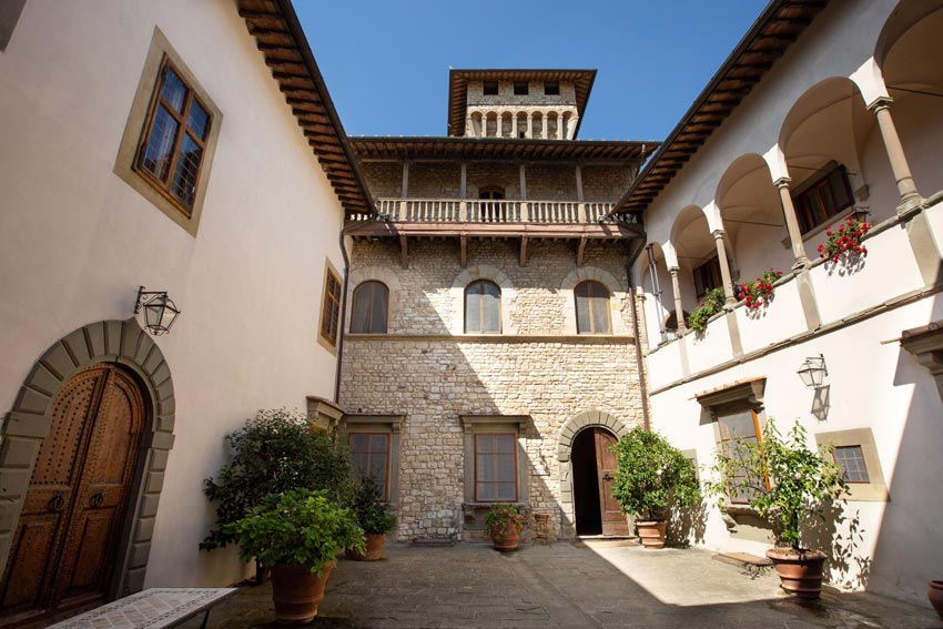 Innenhof vom Castello di Vicchiomaggio